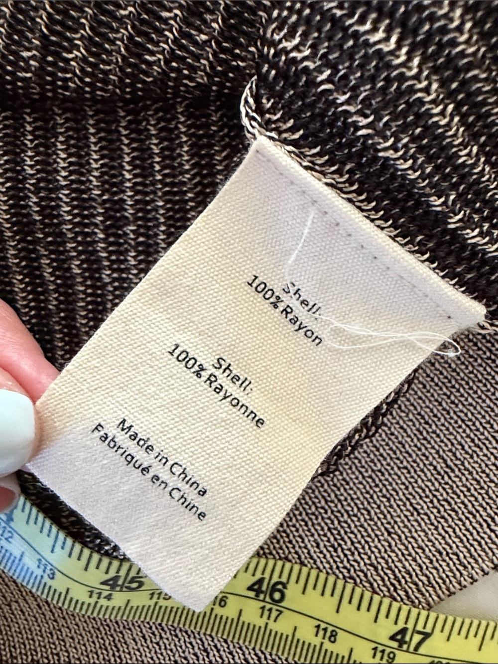 L'AGENCE  Millie Cardigan Long Ribbed Taupe Gold Metallic - Picture 9 of 10